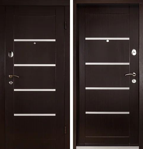 Входная дверь цвета Венге с шумоизоляцией №2