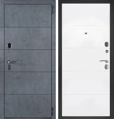 Входная дверь с белой панелью внутри №2