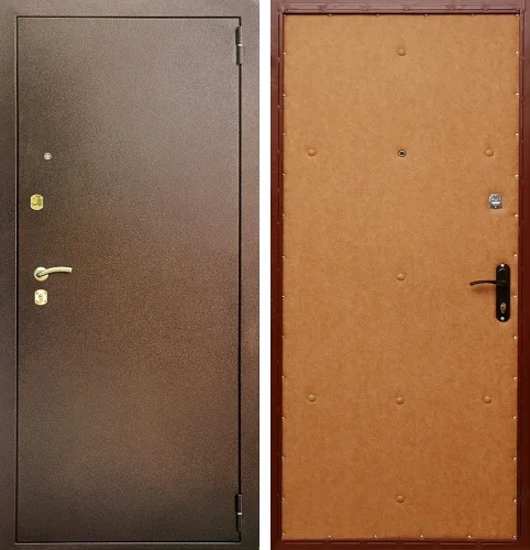 Дверь входная с порошковым напылением антик медь №5