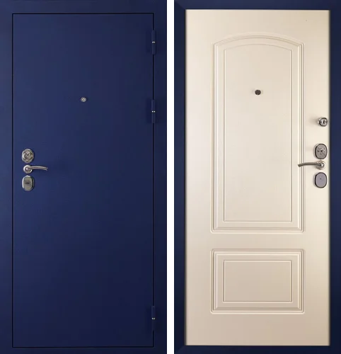 Дверь металлическая входная синяя №41