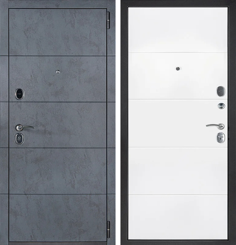 Входная дверь с белой панелью внутри №2