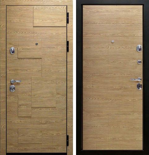 Стальная дверь беленый дуб №82