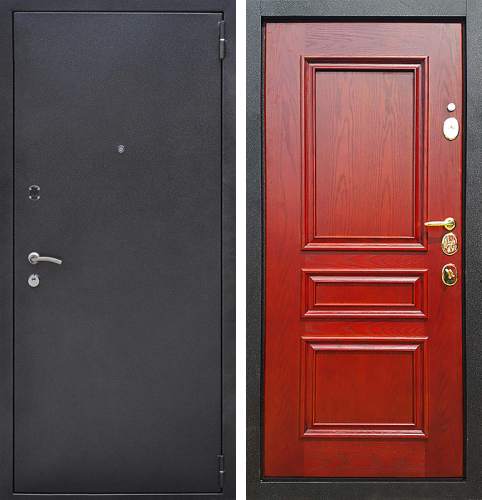 Темно серая входная дверь №49