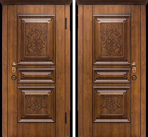 Эксклюзивная входная дверь из массива дерева №12