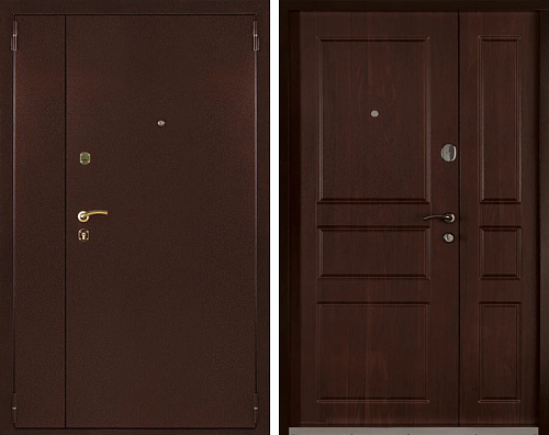 Дверь металлическая полуторная №2