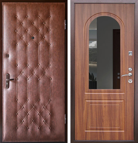 Железная дверь с зеркалом №3