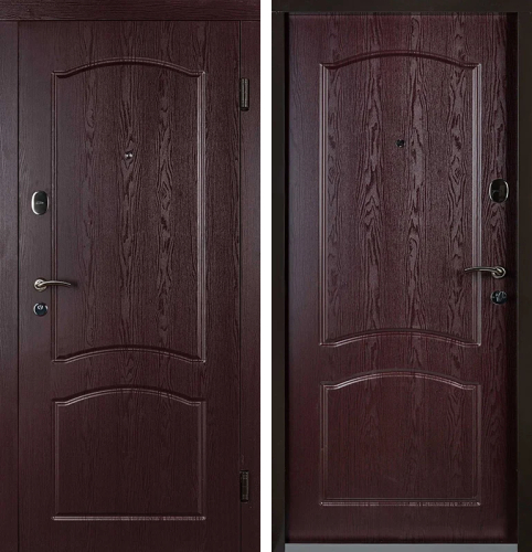 Уличная металлическая дверь внутреннего открывания №53