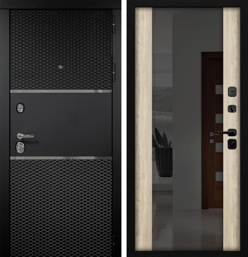 Стальная дверь с зеркалом №32