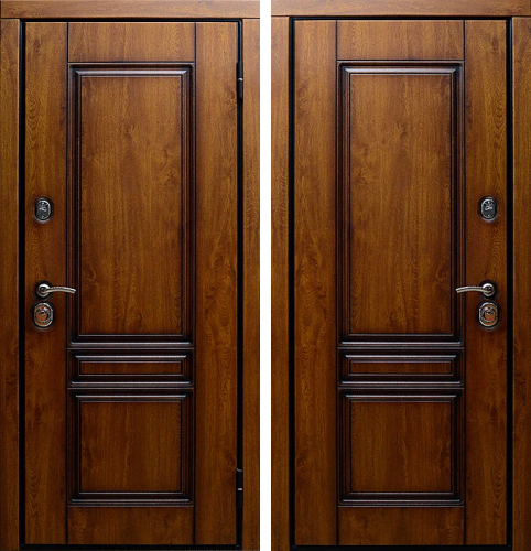 Дверь входная деревянная утепленная №10