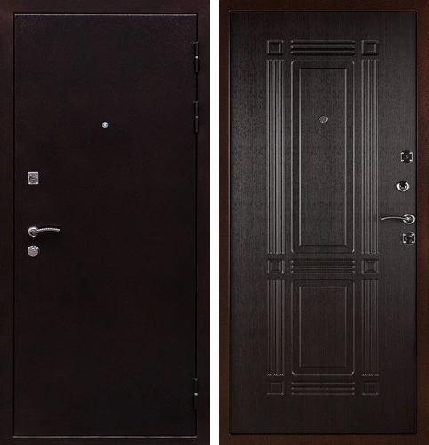 Дверь металлическая однопольная тёмная №30