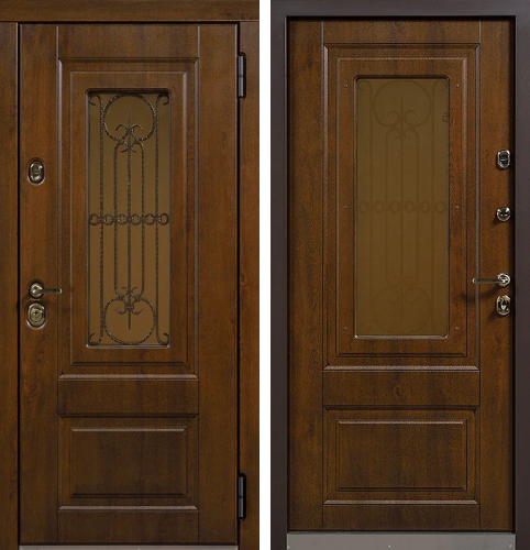 Входная дверь с терморазрывом со стеклом №9