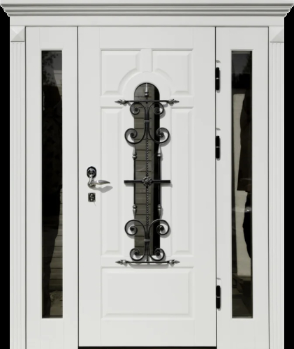 Дверь входная с терморазрывом и стеклопакетом №57