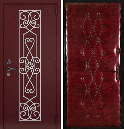 Дверь входная обшитая кожзамом №3