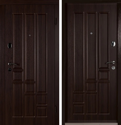 Дверь входная металлическая с утеплением цвет Венге №49