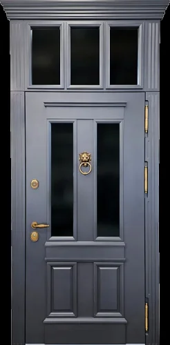 Наружная дверь с МДФ (эмаль) и стучалкой