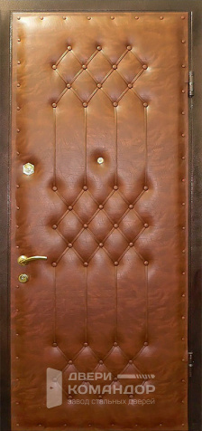 Железная дверь с дермантином №10 - наружная сторона