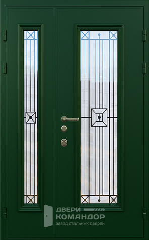 Входная дверь со стеклопакетом для загородного дома №22 - наружная сторона