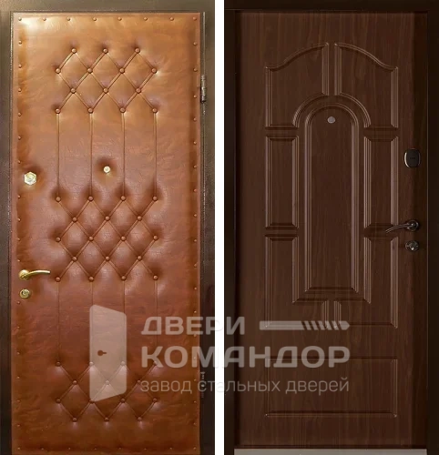 Железная дверь с дермантином №10 размером 900x2000 мм