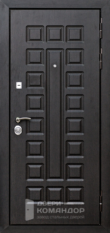 Черная дверь МДФ с патиной №18 - наружная сторона